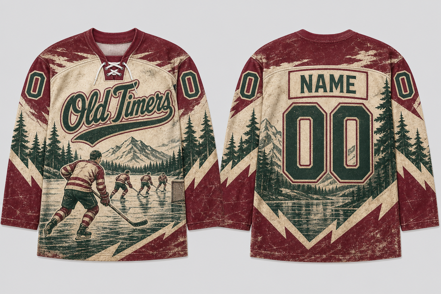 Sublimated jersey concept, front and back views