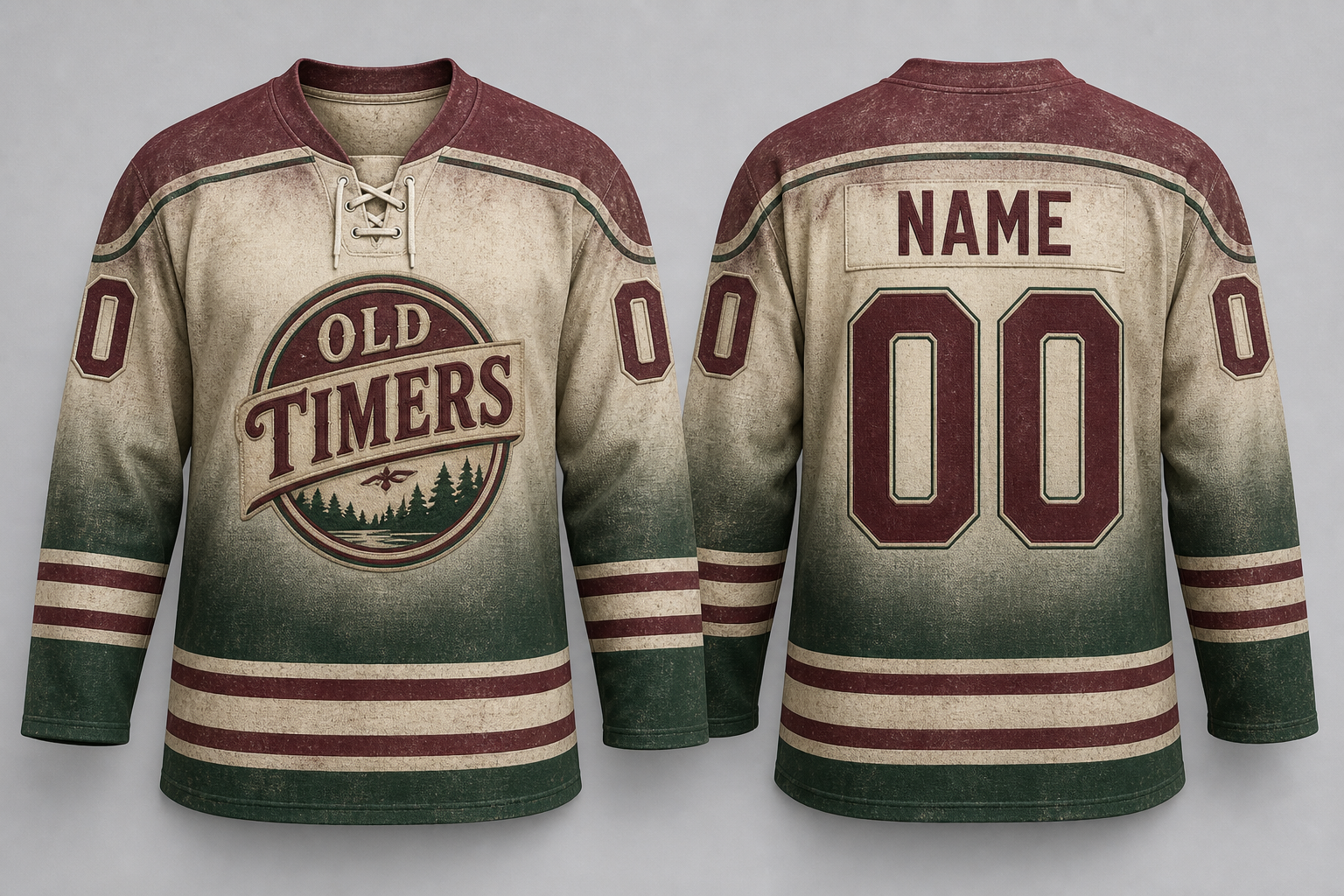Sublimated jersey concept, front and back views
